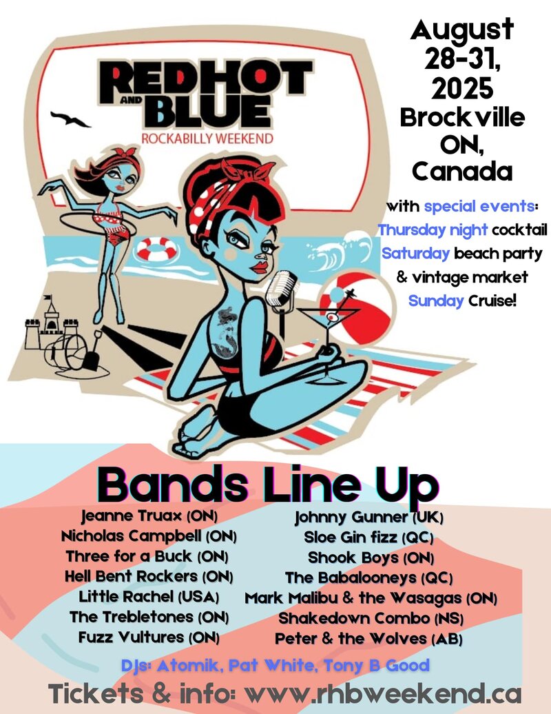 Red Hot & Blue Rockabilly Weekend: Shakedown Combo, Peter & the Wolves, Record Hop @ St. John's United Church Aug 31 2025 - May 1st @ St. John's United Church