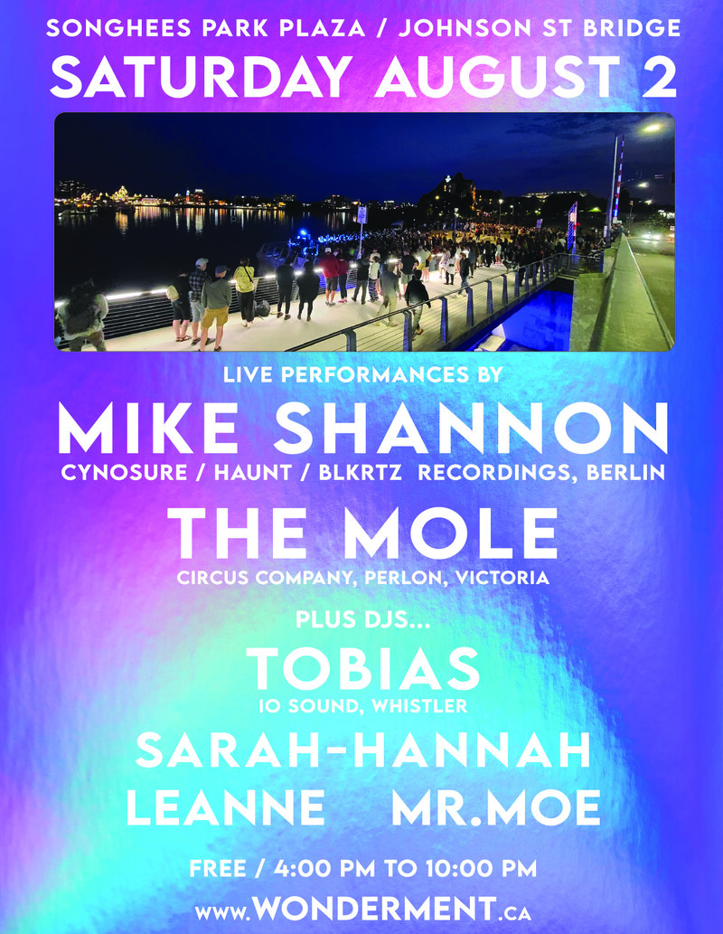 Wonderment (10th Edition):  Avant-Dance featuring Mike Shannon (Berlin) and The Mole LIVE! - May 6th @ Songhees Park Plaza (by Johnson St. Bridge)