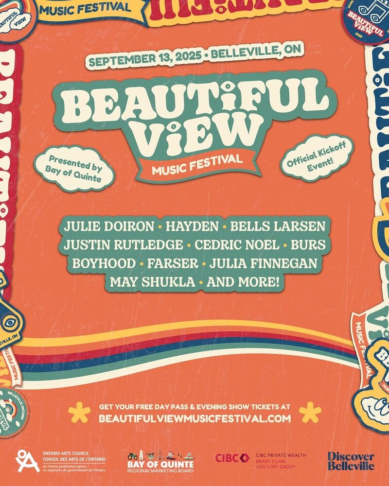 Beautiful View Music Festival: Cedric Noel, Justin Rutledge @ The Belleville Club - Sep 13, 2025