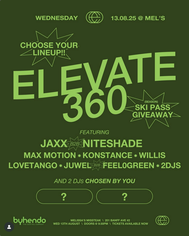 Elevate 360: August - Choose Your Lineup!! @ Melissa's Missteak - Aug 13, 2025