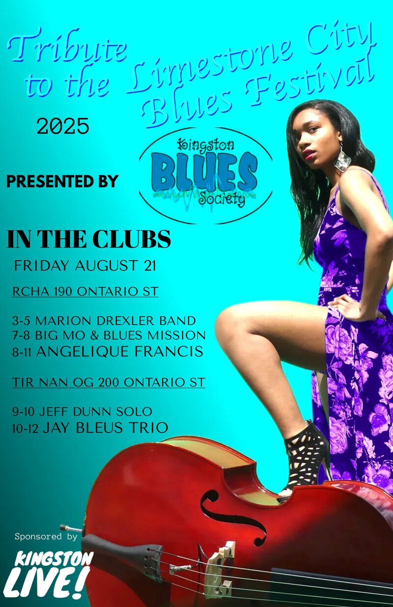 KBS tribute to Limestone City Blues Fest: Angelique Francis, Big Mo & The Blues Mission @ The Club at the R.C.H.A. - Aug 22, 2025