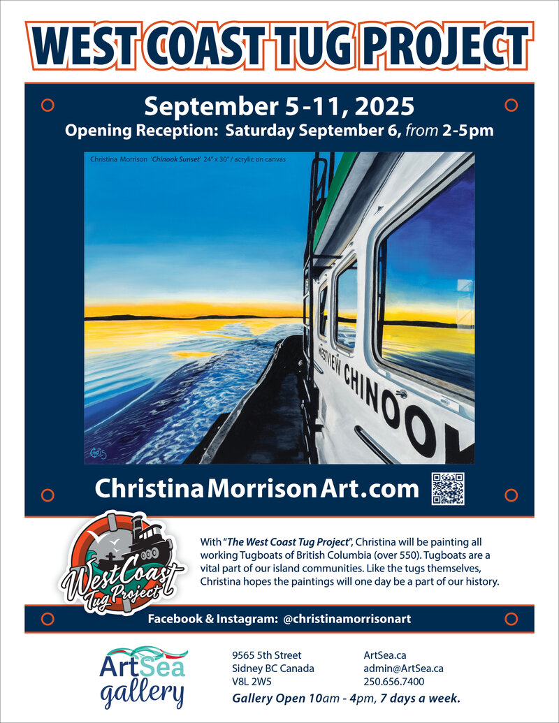 5th Annual West Coast Tugboat Project Exhibit - May 5th @ ArtSea Gallery