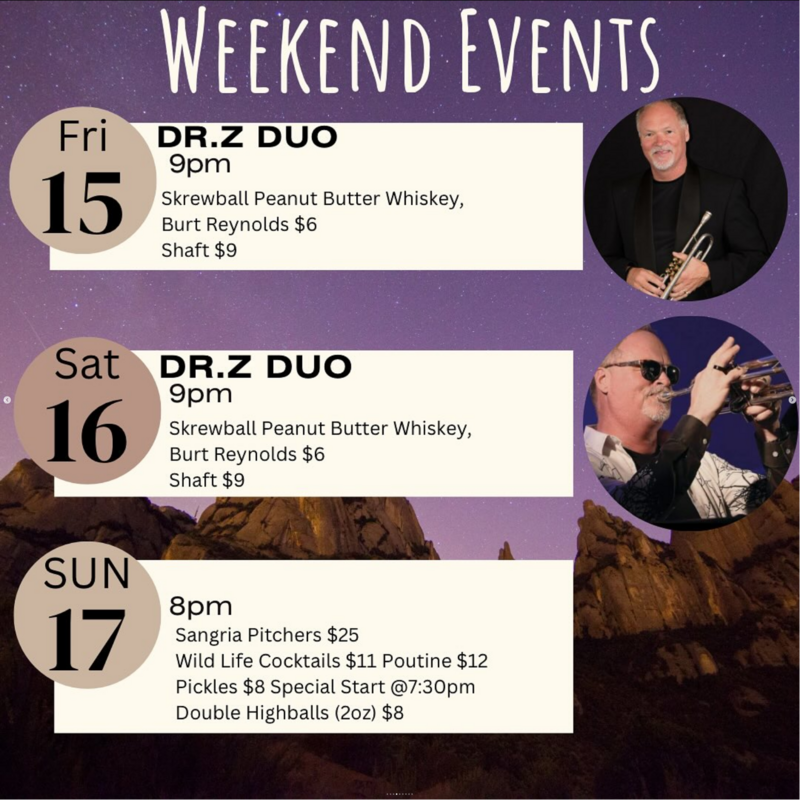 Live music with Dr. Z Duo - May 23rd @ Tavern 1883