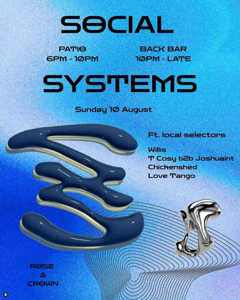 Social Systems Patio & Back Bar Takeover - August - May 15th @ The Rose and Crown (Banff)