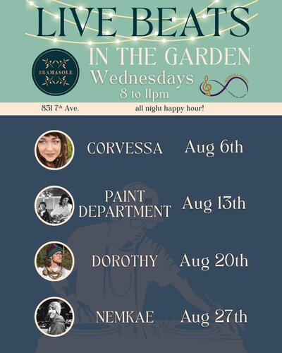 Live Beats in the Garden with Nemkae - May 6th @ Bramasole Restaurant