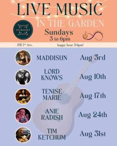 Live Music in the Garden: Lord Knows - May 6th @ Bramasole Restaurant