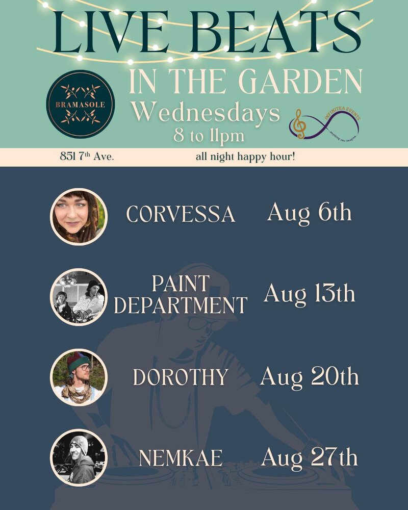 Live Beats in the Garden with Dorothy - May 6th @ Bramasole Restaurant