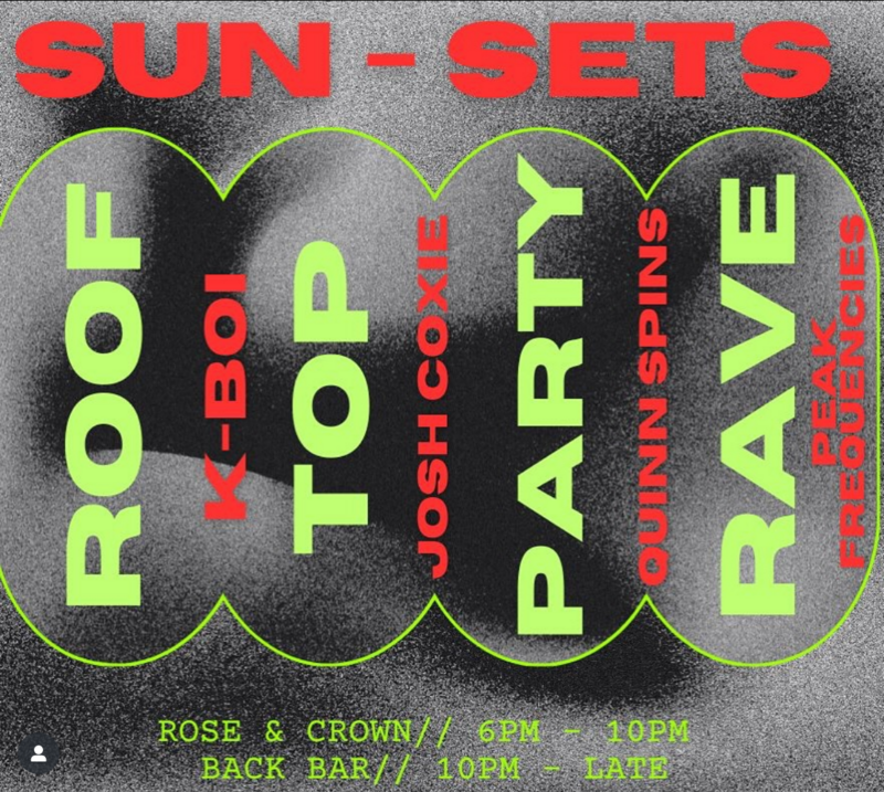 Sun-Sets Roof Top Party Rave - Jun 13th @ The Rose and Crown (Banff)