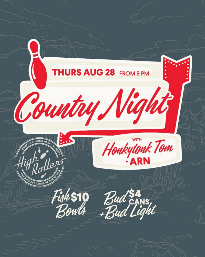 Country Night with Honkeytonk Tom & Arn - Jun 12th @ High Rollers