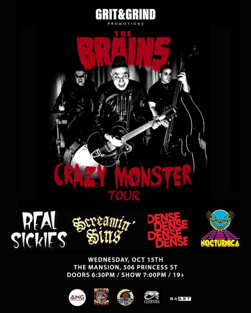 The Brains, REAL SICKIES, Screamin' Sins, Dense Dense Dense, Nocturnica @ The Mansion - Oct 15, 2025