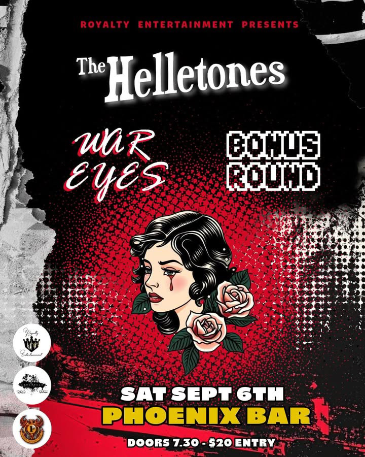 Saturday Night at the Rock Show: The Helletones with War Eyes and Bonus Round (Tix at Door) - May 5th @ The Phoenix Bar and Grill