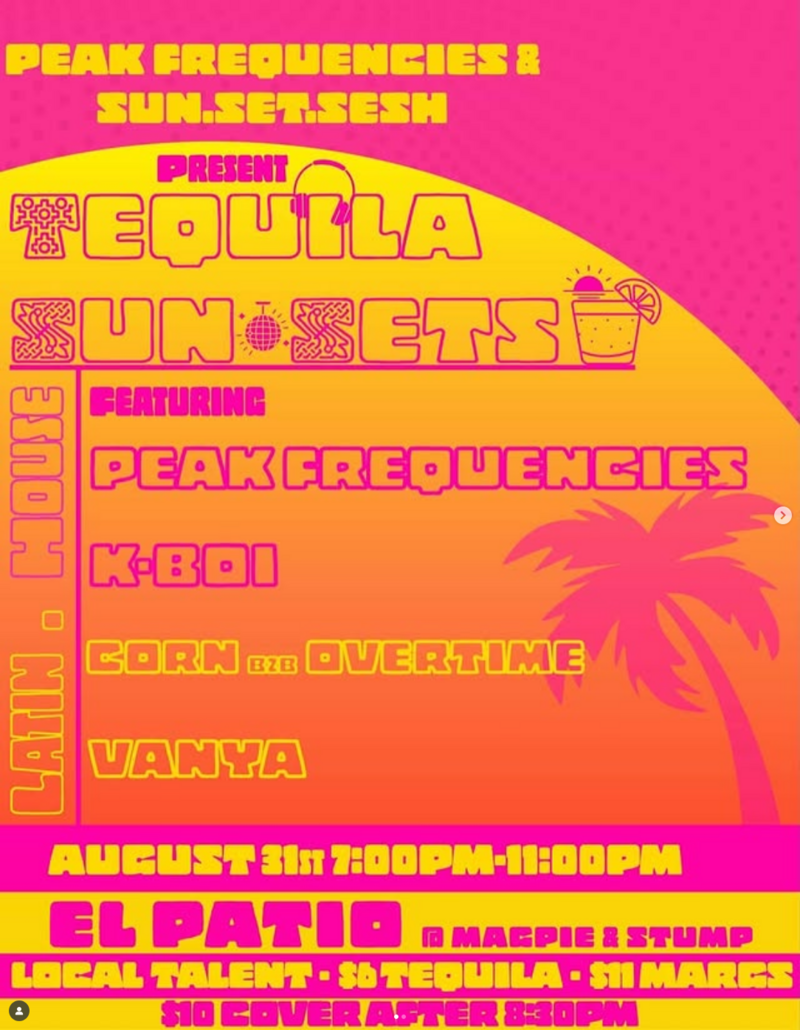 Tequila Sun Sets - Jul 14th @ El Patio