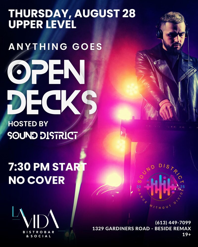 Open Decks - Anything Goes - Jun 12th @ La Vida Bistrobar and Social