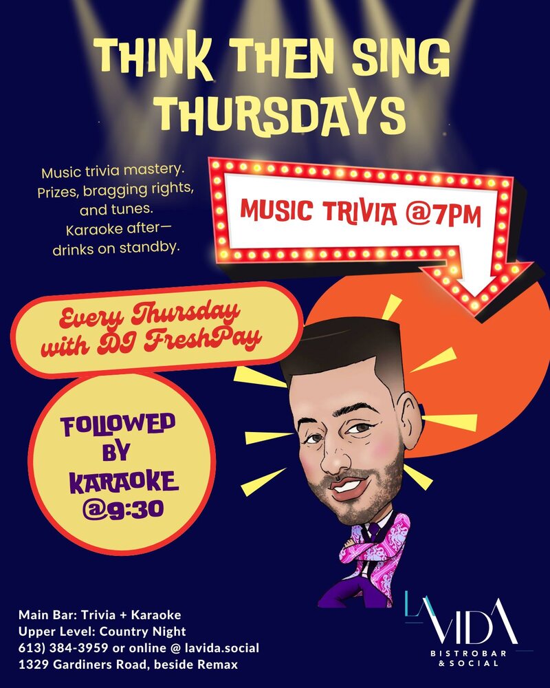 Music Trivia with DJ FreshPay - May 7th @ La Vida Bistrobar and Social