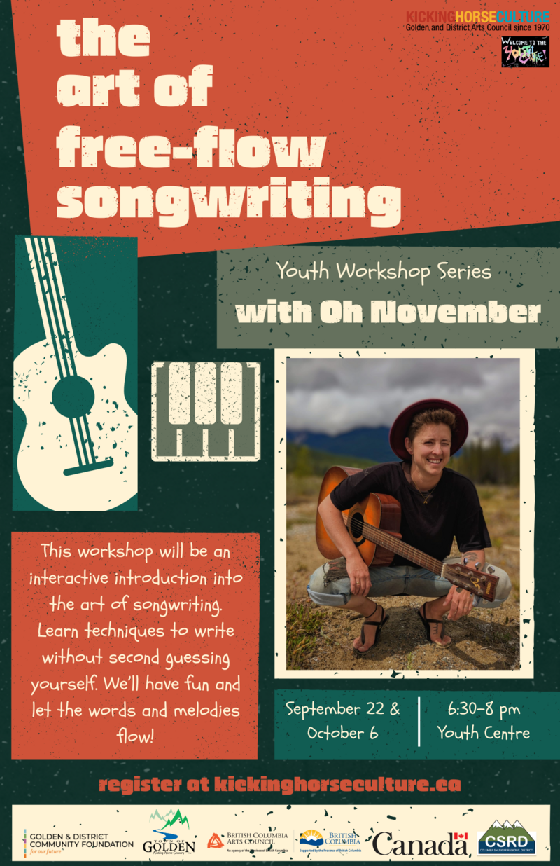 The Art of Free-Flow Songwriting with Oh November - May 1st @ Golden Youth Centre