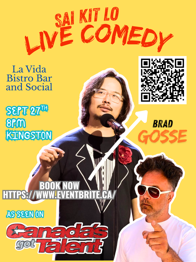 Stand Up Comedy Show in Kingston Saturday As Seen on City TV and CBC - May 7th @ La Vida Bistrobar and Social