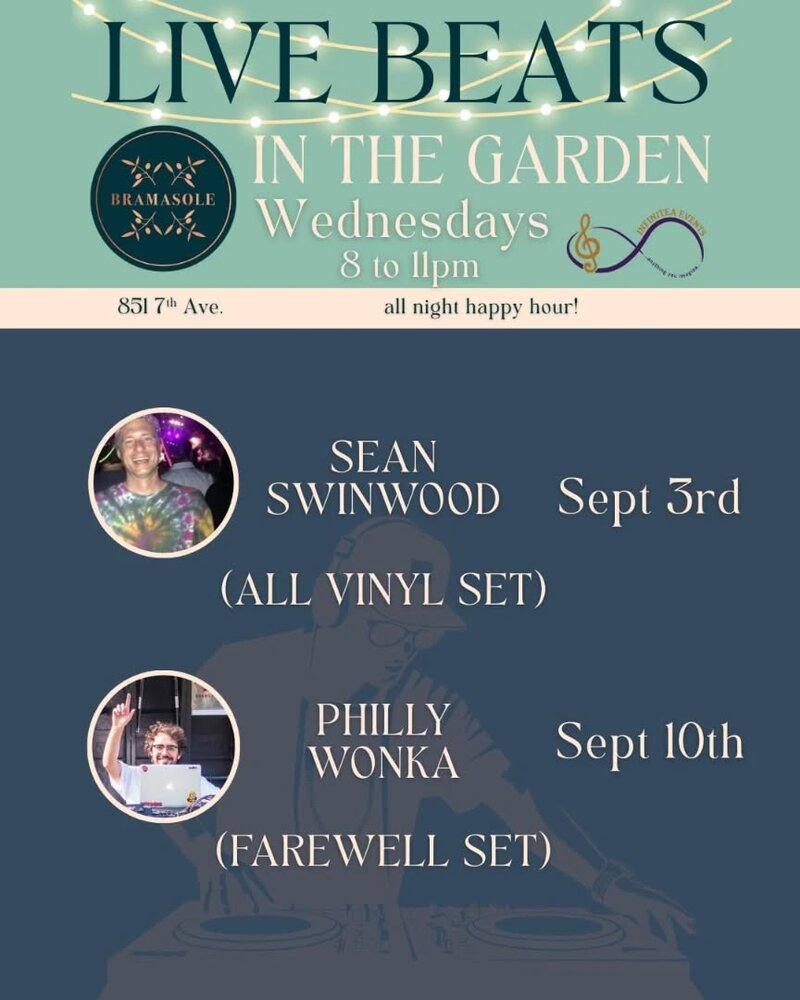 Live Beats in the Garden: Sean Swinwood - May 6th @ Bramasole Restaurant & Wine Bar