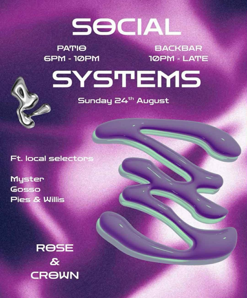 Social Systems Patio Party: Myster, Gosso, Willis & Pies @ The Rose and Crown (Banff) Sep 7 2025 - Jun 12th @ The Rose and Crown (Banff)