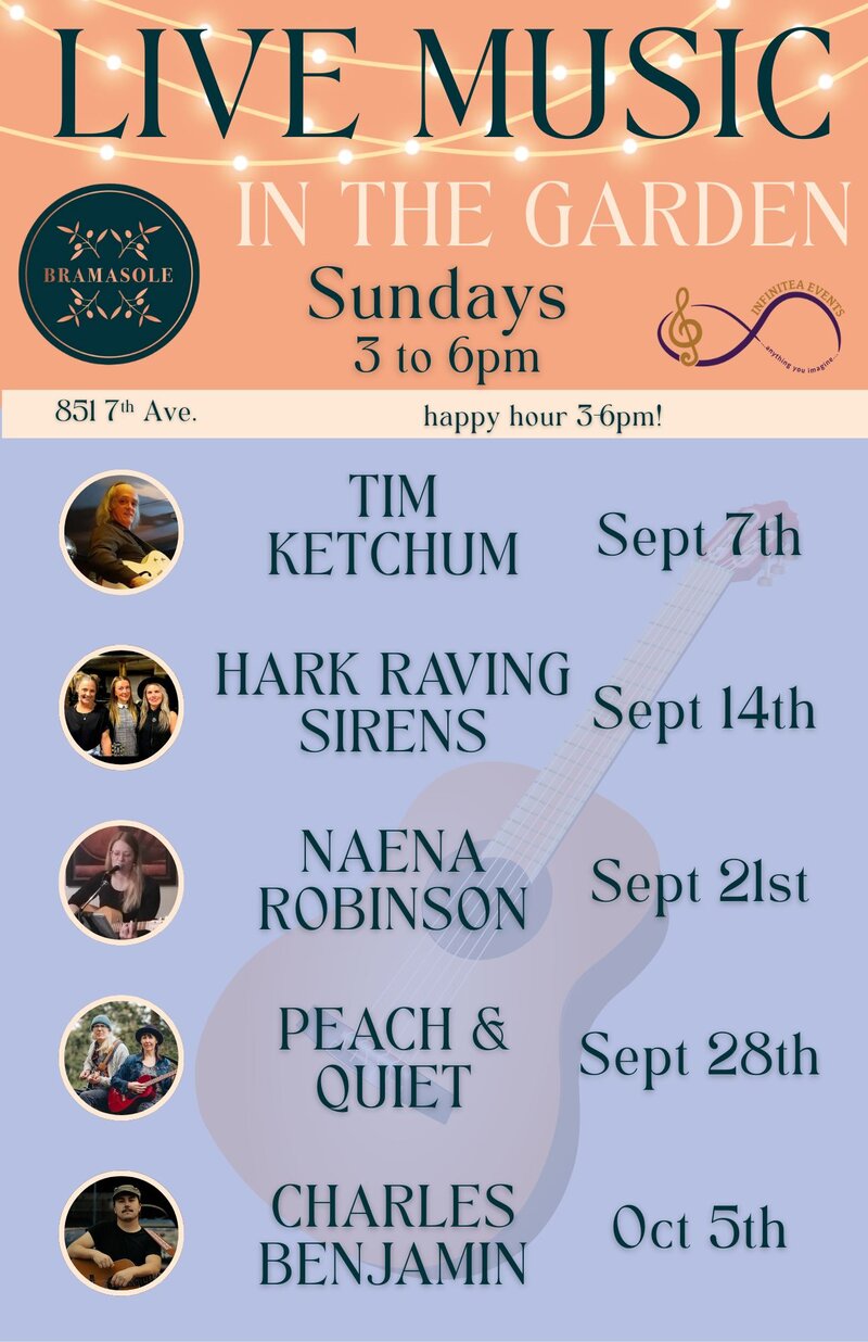 Live Music in the Garden: Hark Raving Sirens - May 6th @ Bramasole Restaurant