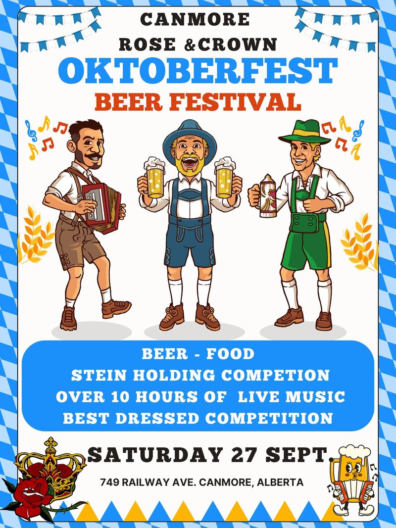 Oktoberfest at The Canmore Rose! @ Canmore Rose and Crown - Sep 27, 2025