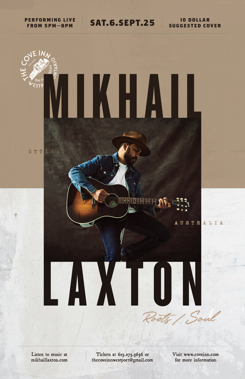 Mikhail Laxton - May 28th @ The Cove Inn