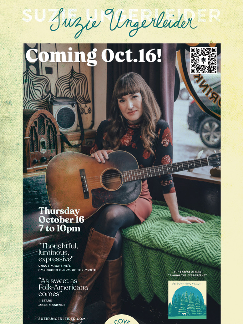 Suzie Ungerleider @ The Cove Inn Oct 16 2025 - May 6th @ The Cove Inn
