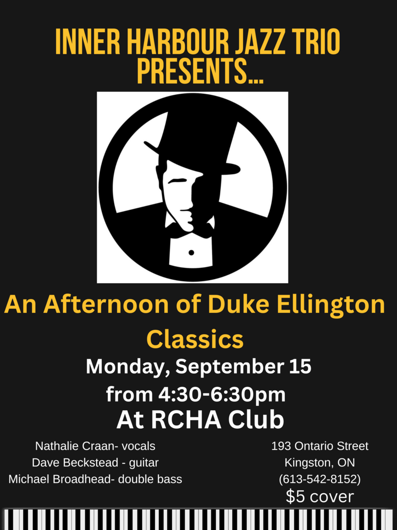 Jazz Society Monday @ The Club at the R.C.H.A. - Sep 15, 2025
