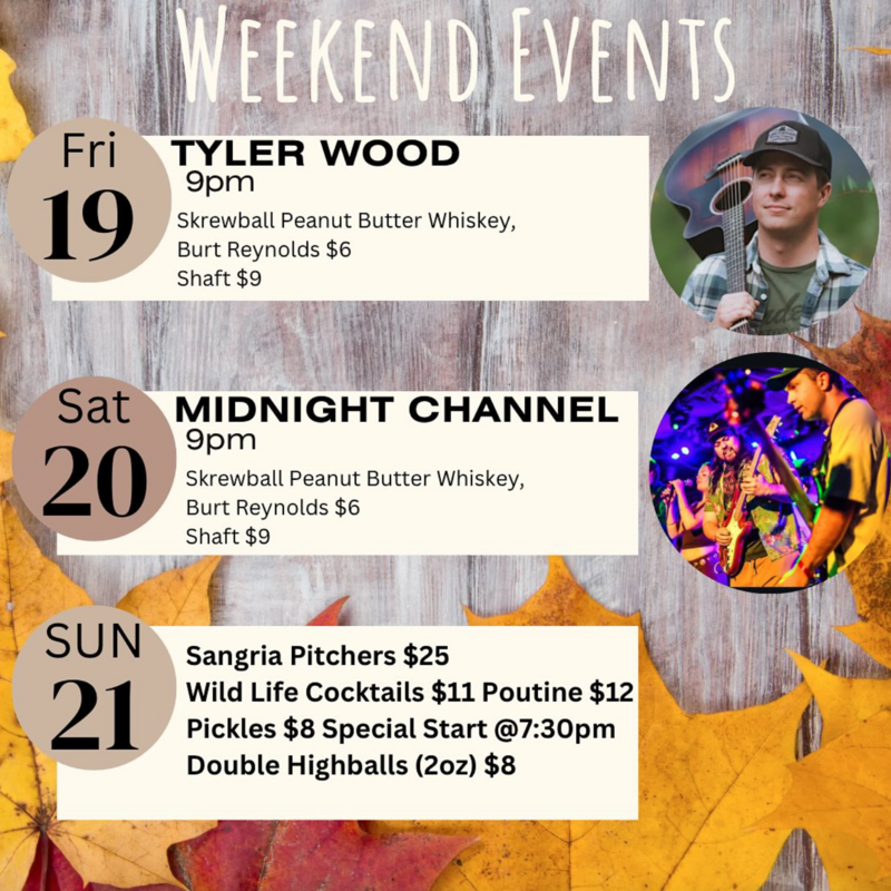 September at the Tavern: Tyler Wood - May 30th @ Tavern 1883