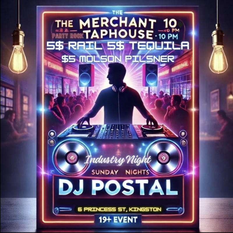 DJ Postal @ The Merchant Tap House Sep 14 2025 - Jun 5th @ The Merchant Tap House
