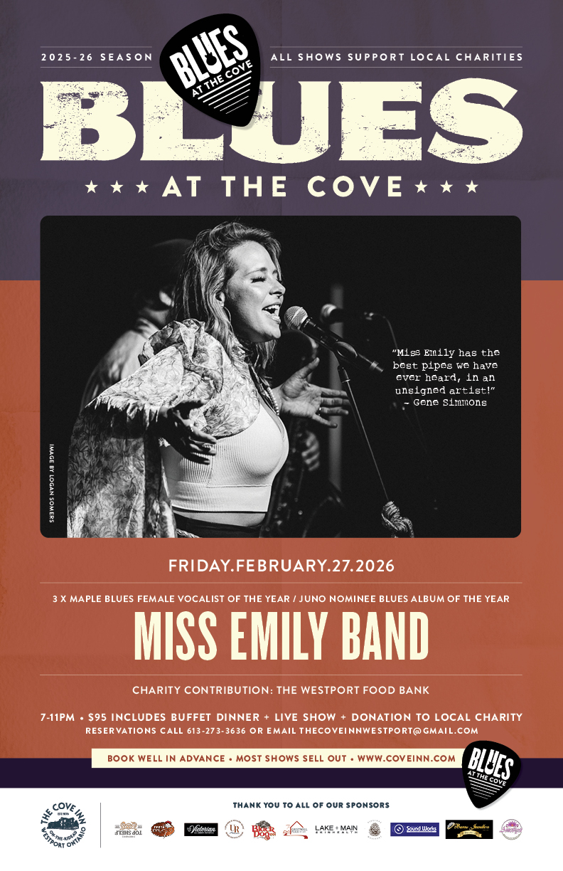 Blues at The Cove: Miss Emily @ The Cove Inn - Feb 27, 2026