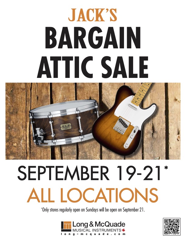 Jack's Bargain Attic Sale - May 5th @ Long & McQuade