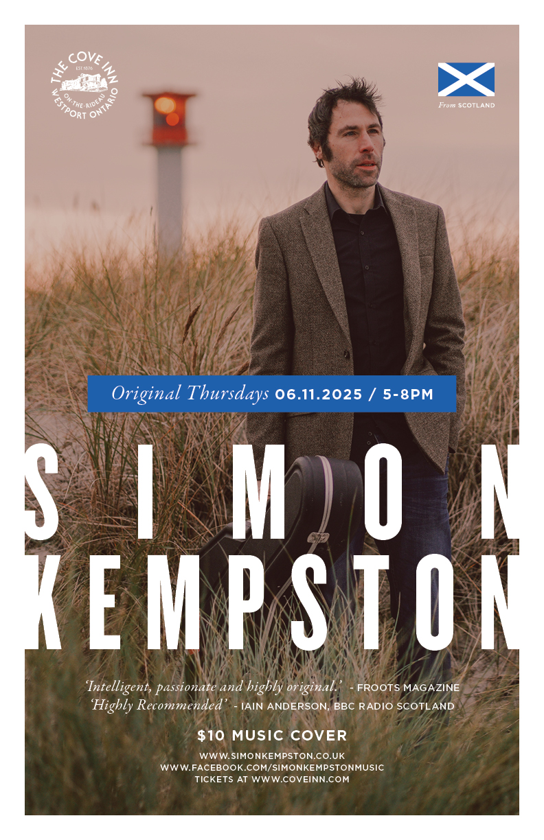 Original Thursdays: Simon Kempston @ The Cove Inn Nov 6 2025 - May 7th @ The Cove Inn