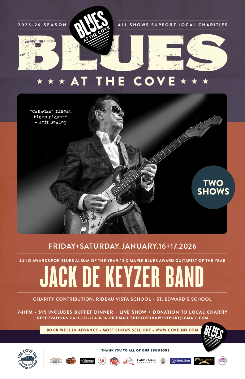 Blues at The Cove: Jack de Keyzer Band @ The Cove Inn - Jan 17, 2026