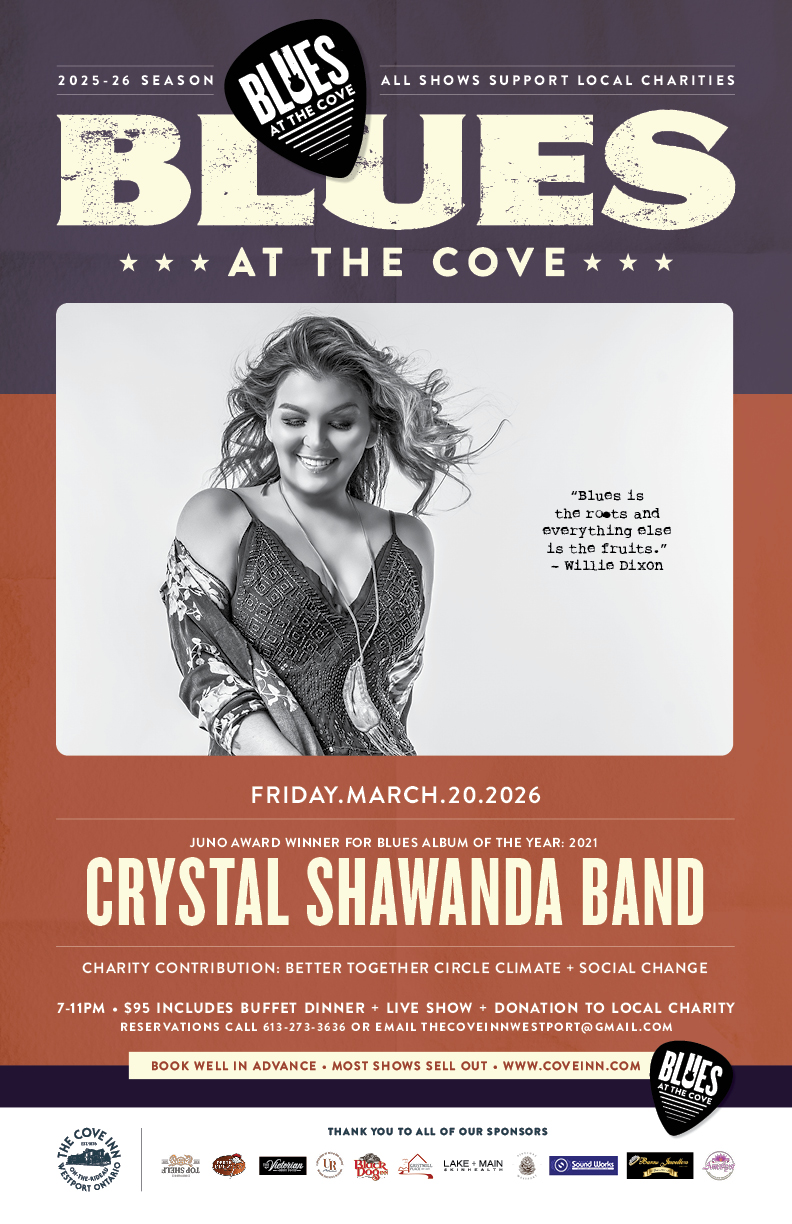 Blues at The Cove: Crystal Shawanda @ The Cove Inn Mar 20 2026 - May 2nd @ The Cove Inn
