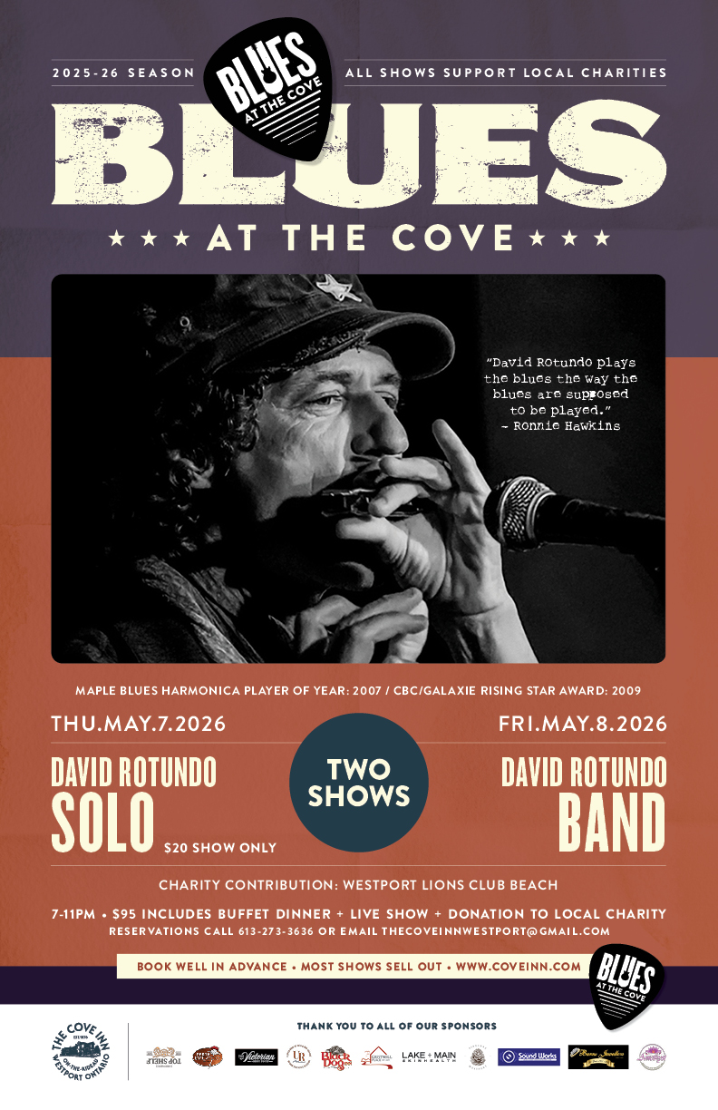 Blues at The Cove: David Rotundo Band @ The Cove Inn May 8 2026 - May 2nd @ The Cove Inn