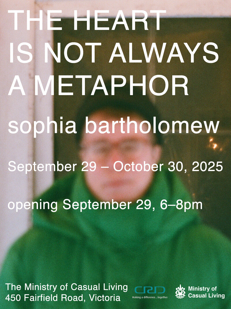 MoCL Presents: &ldquo;The heart is not always a metaphor&rdquo;, A Solo Exhibition by sophia bartholomew - May 7th @ The Ministry of Casual Living