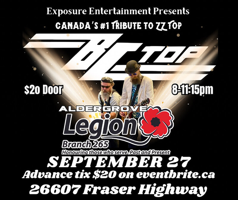 BC Top Live tribute to ZZ Top @ Aldergrove Legion # 265 - Sep 27, 2025