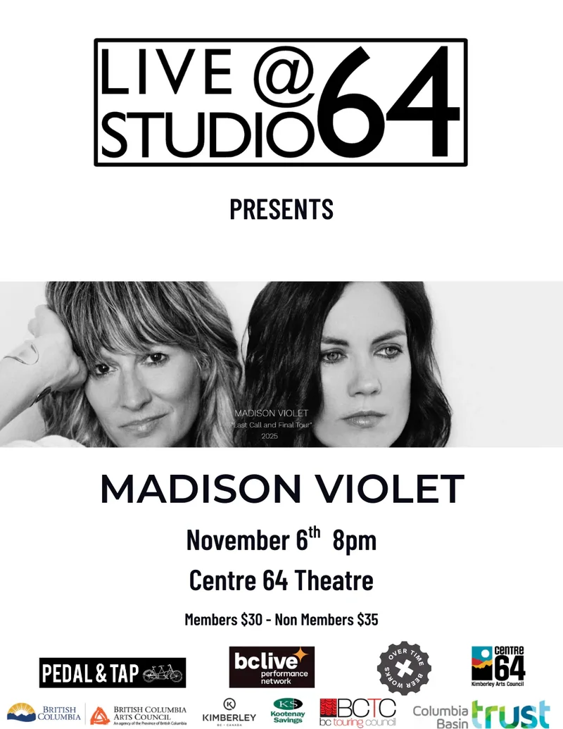 Madison Violet at Centre 64 - May 16th @ Centre 64