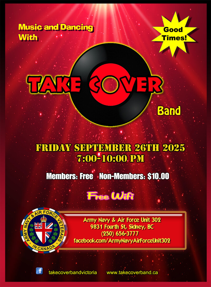 Back Again - Take Cover Band - May 8th @ ANAVETS Club 302