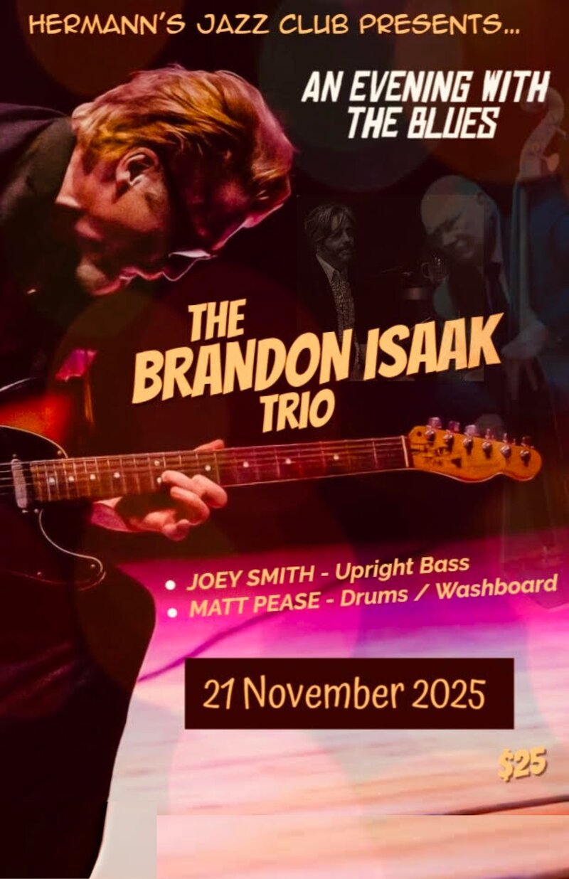 Brandon Isaak Trio | An Evening with the Blues - May 7th @ Hermann's Jazz Club