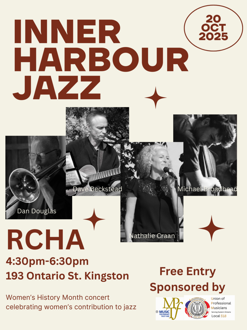 Women's History Month: Inner Harbour Jazz @ The Club at the R.C.H.A. Oct 20 2025 - May 7th @ The Club at the R.C.H.A.