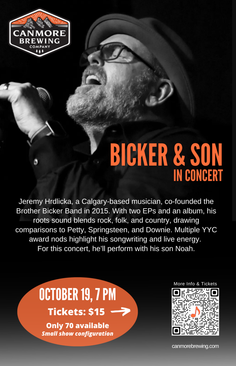 Bicker & Son In Concert - Jun 4th @ Canmore Brewing Company