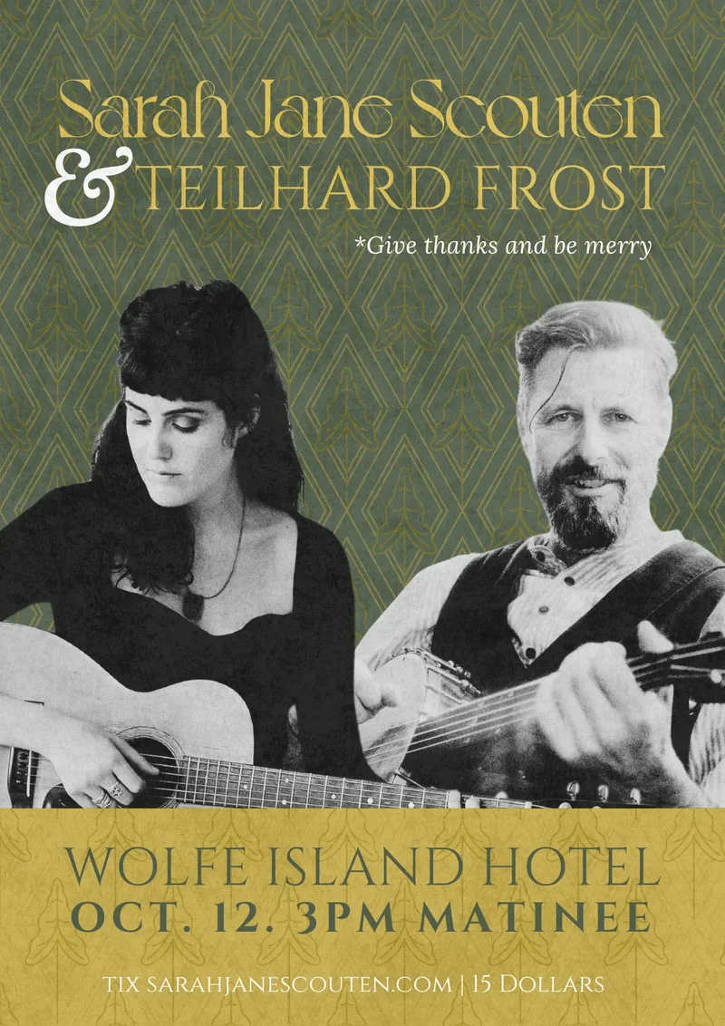 Sarah Jane Scouten , Teilhard Frost @ Hotel Wolfe Island Oct 12 2025 - May 9th @ Hotel Wolfe Island