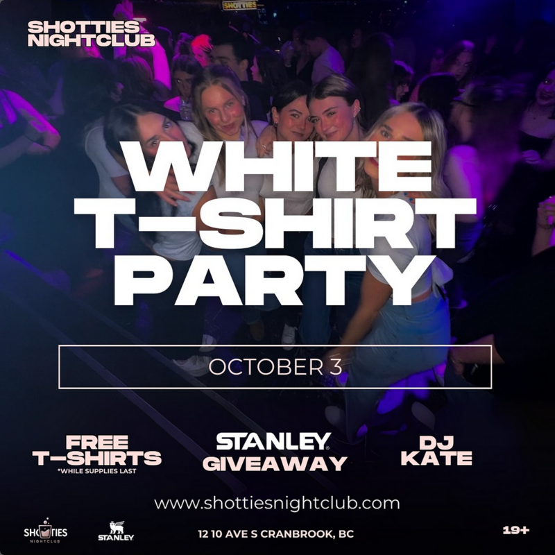 WHITE T-SHIRT PARTY - May 6th @ Shotties Nightclub