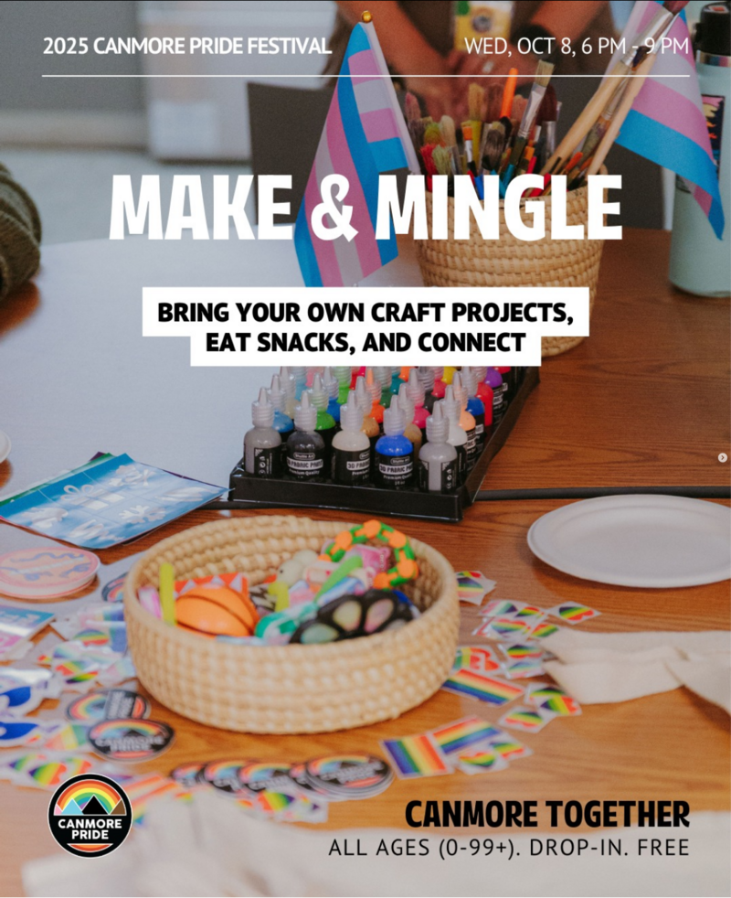 Canmore Pride Make & Mingle - Sep 11th @ CanMore Together
