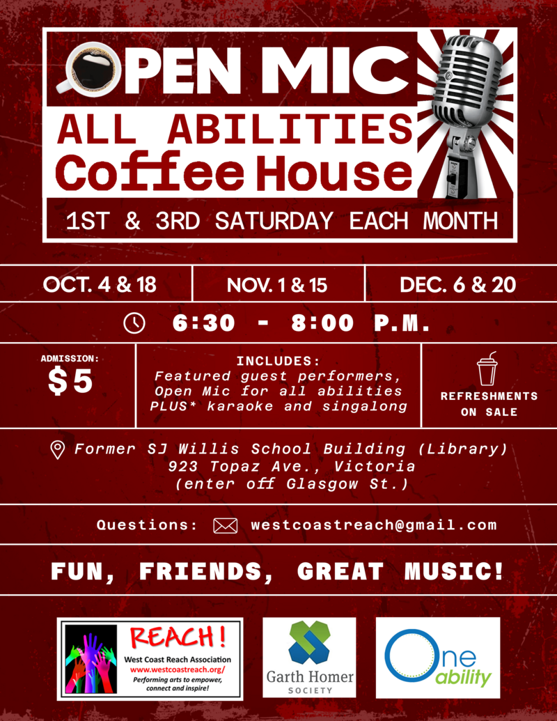 All Abilities Open Mic @ SJ Willis School Learning Commons - Oct 18, 2025