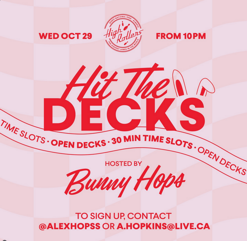 Hit The Decks with Bunny Hops @ High Rollers - Oct 29, 2025