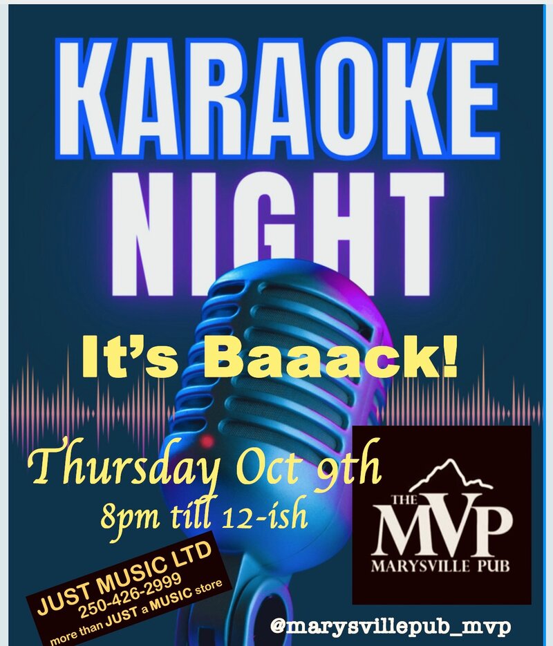 Karaoke Night at MVP! - May 25th @ Marsysville Pub