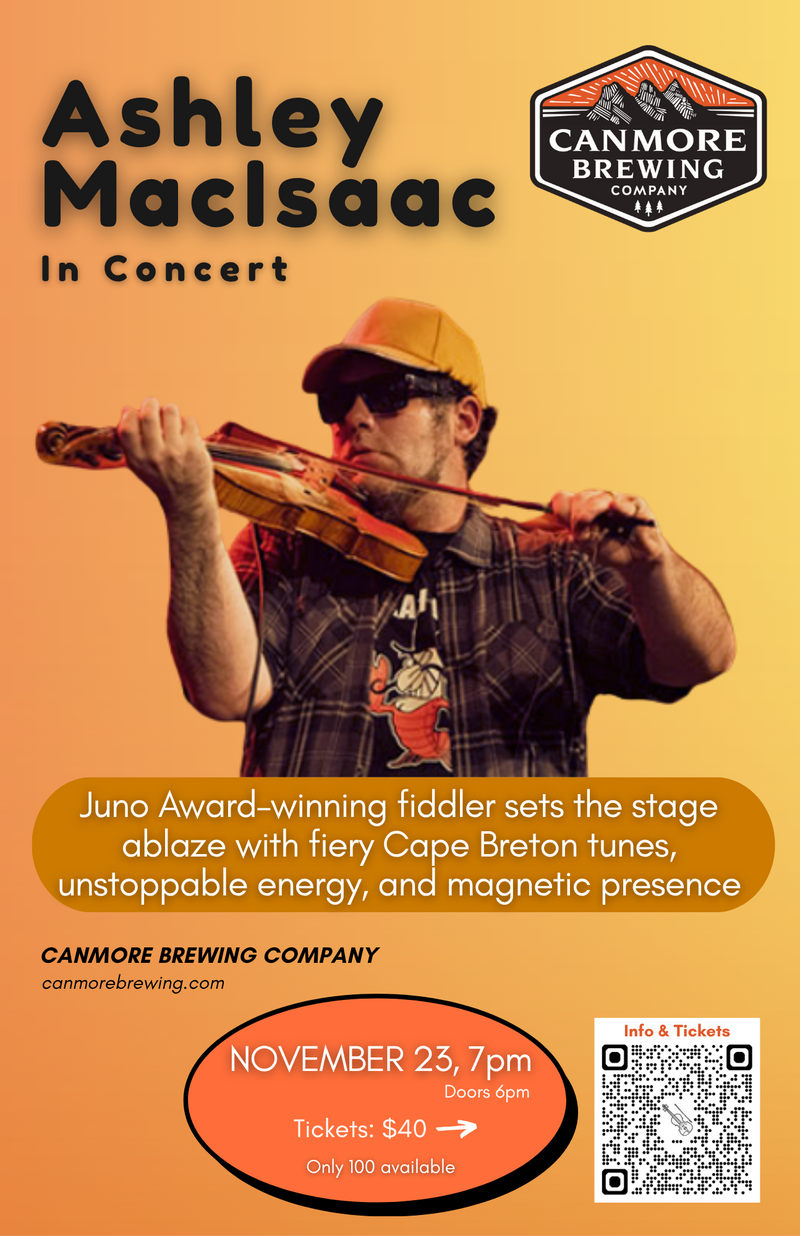 Ashley MacIsaac in Concert - May 8th @ Canmore Brewing Company