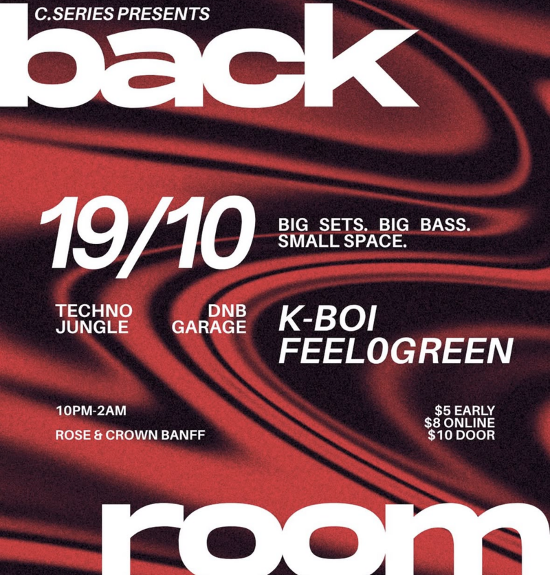 BACK ROOM Presented by C.Series 🎧 - May 8th @ The Rose and Crown (Banff)